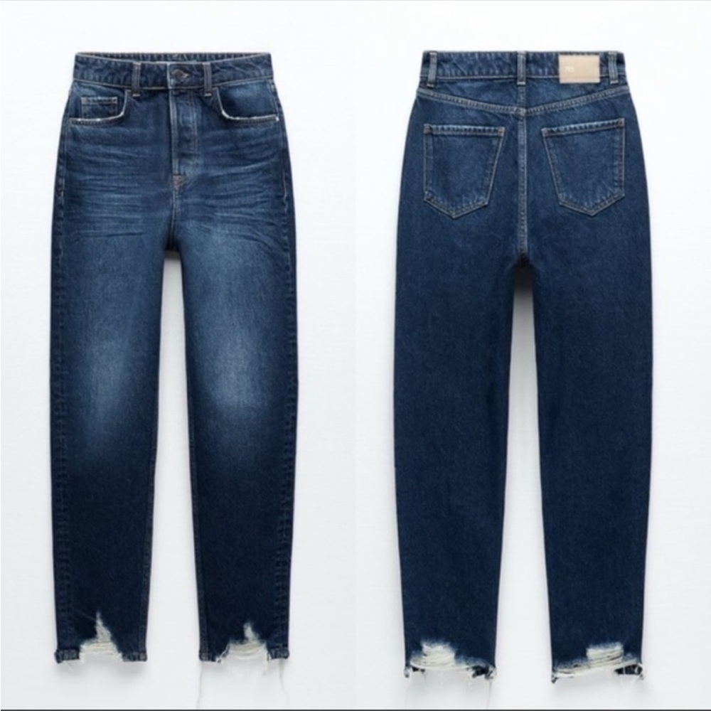 ZARA MOM FIT ANKLE RIGID JEANS